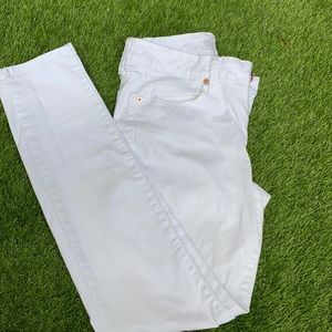 White low rise skinny jeans